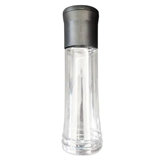 Moedor de sal e pimenta transparente de qualidade superior, frasco de plástico pet de 360 ml