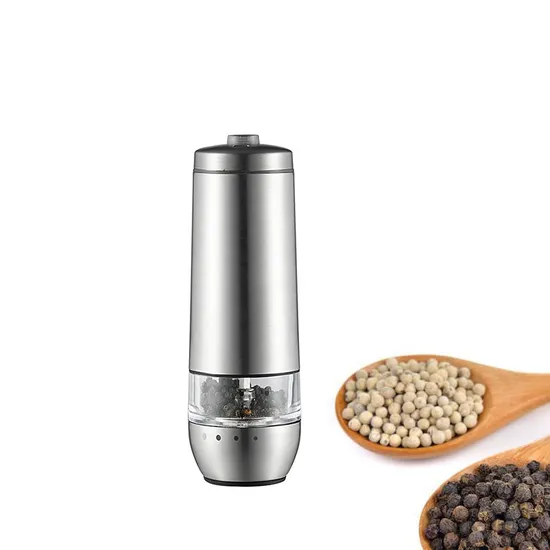 Moedor de pimenta elétrico automático de aço inoxidável para uso doméstico