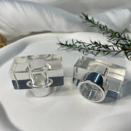 Tampa de frasco de perfume de plástico com logotipo personalizado de engenharia impressa