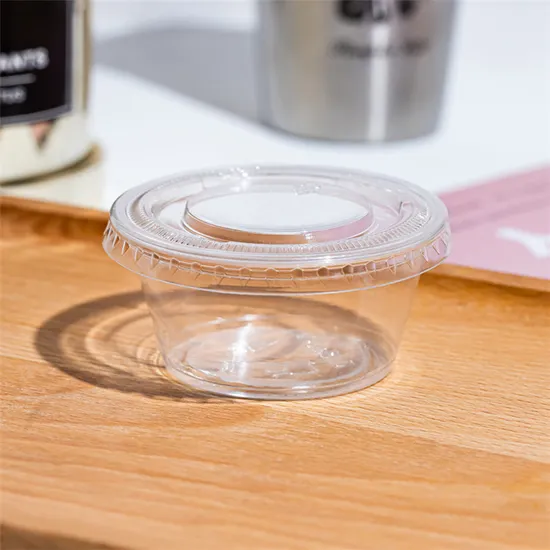Tampas redondas planas de plástico transparente para animais de estimação, calibre 62 mm, para copos de molho de plástico, recipientes para comida para viagem