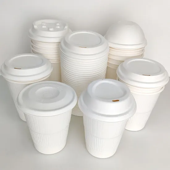 Tampa para copos plásticos planos para café quente 100% biodegradável tampas de papel 90 mm